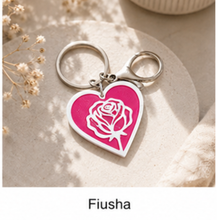 Load image into Gallery viewer, Rose Heart NFC keychain