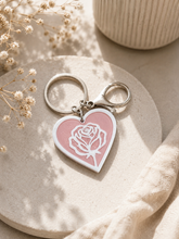 Load image into Gallery viewer, Rose Heart NFC keychain
