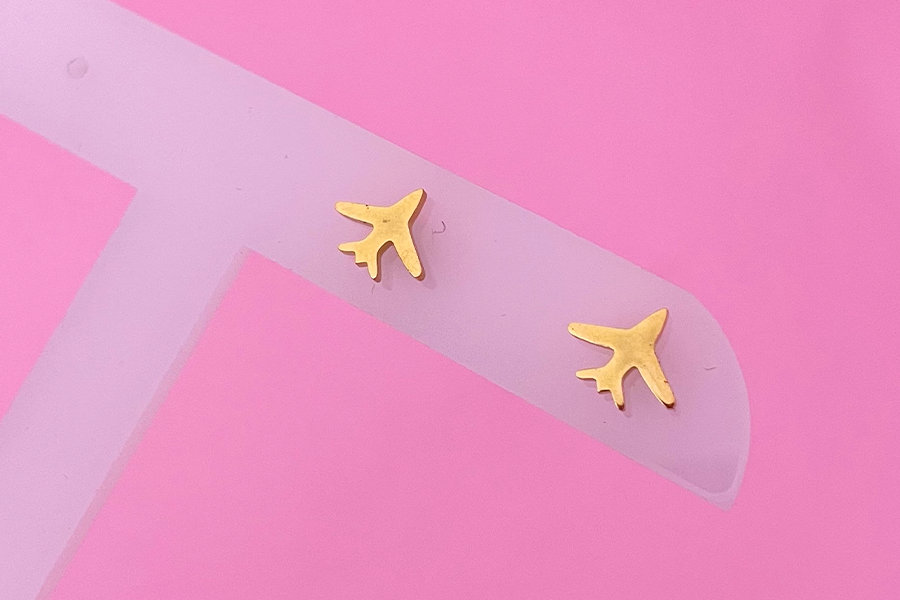 Mini Airplane Earrings