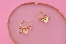 Load image into Gallery viewer, Heart Hoops
