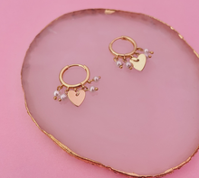 Load image into Gallery viewer, Heart Hoops
